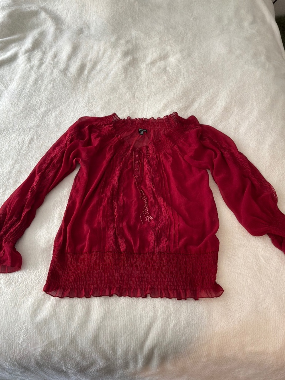 Le Chateau Red Blouse - Size XL